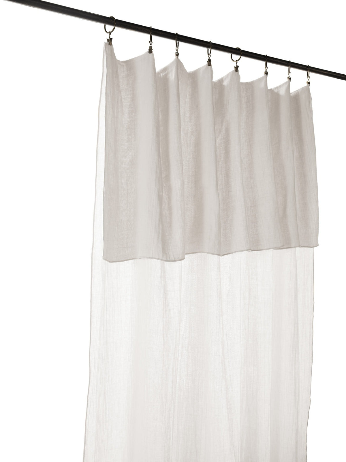 L'effet Papillon, Rideau en gaze de coton 140x300 cm - Blanc