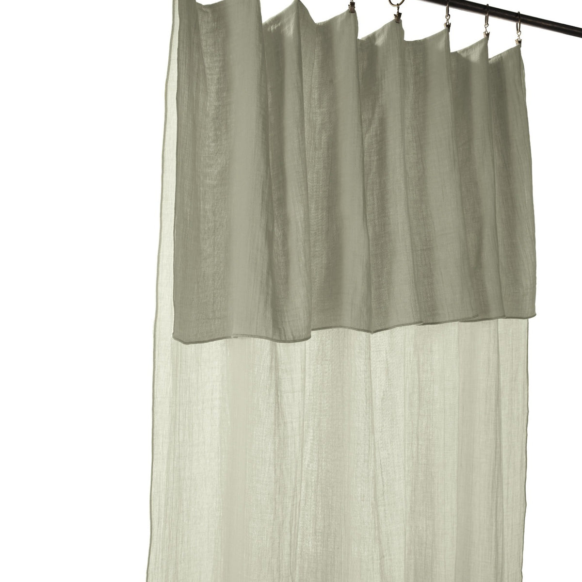 L'effet Papillon, Rideau en gaze de coton 140x300 cm - Vert d'eau