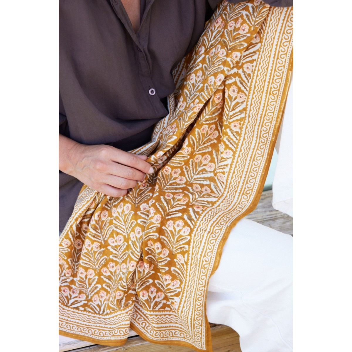 Bonheur du Jour, Grand Foulard Indien - Mahal tandoori
