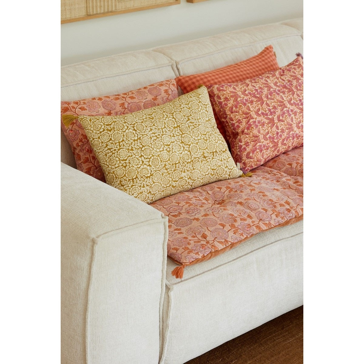 Bonheur du Jour, Housse de coussin 50x35 - kamala absynthe