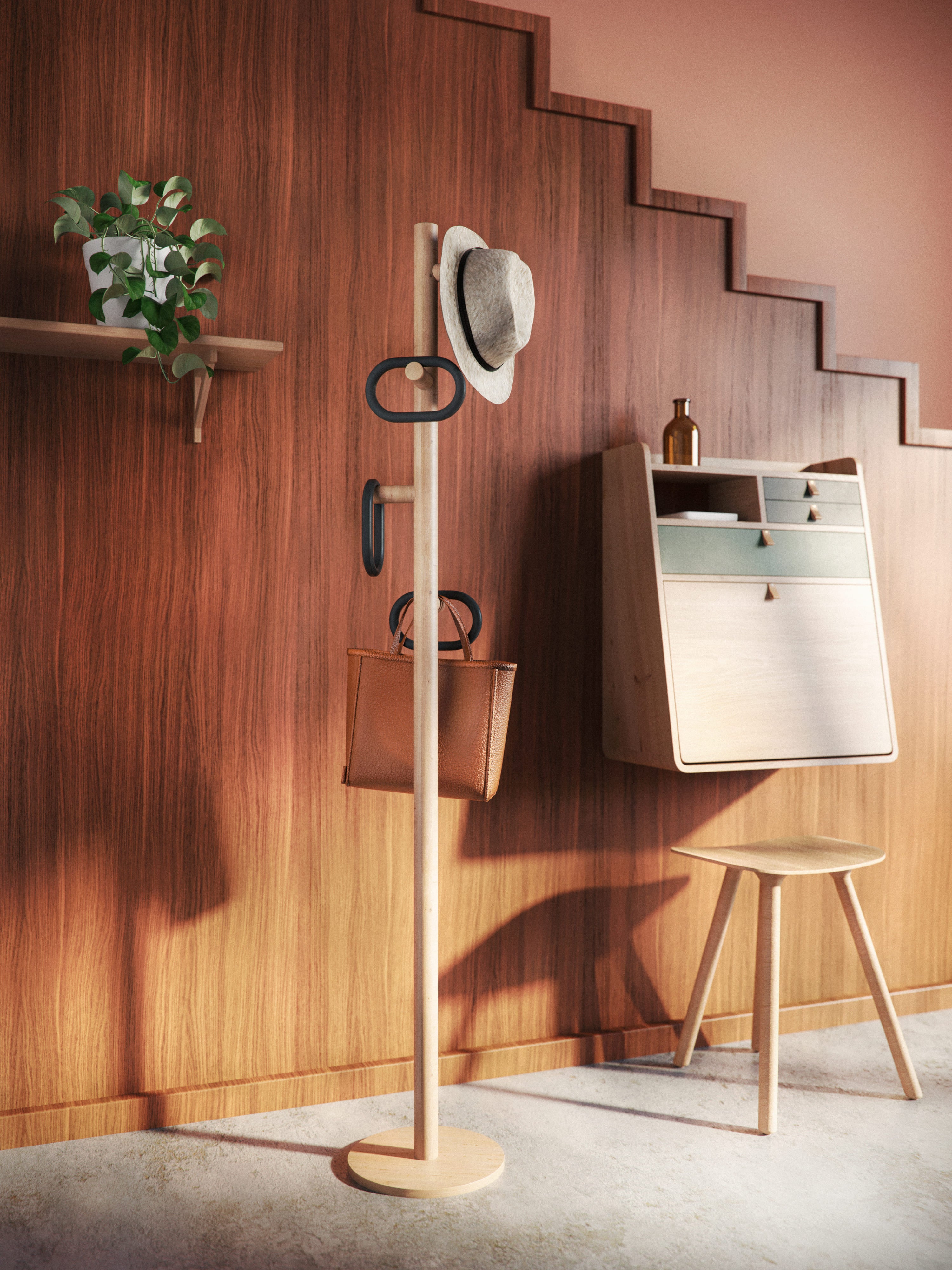 Hartô, Porte-manteau - Fernand Chêne naturel