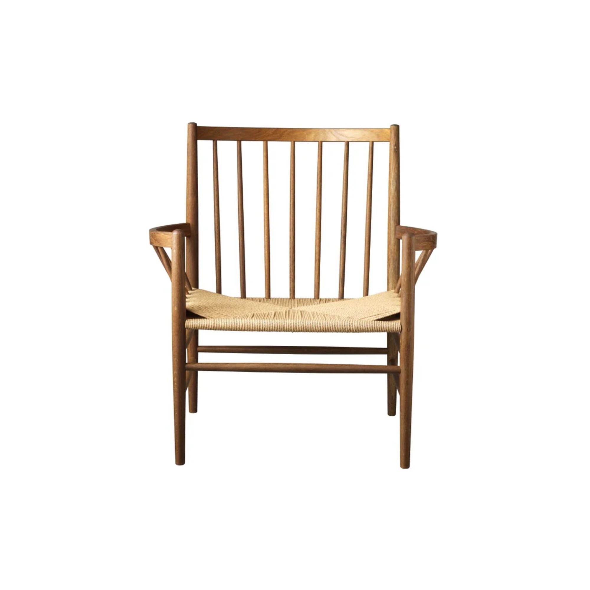 FDB Mobler, Chaise lounge en chene et tissage - J82