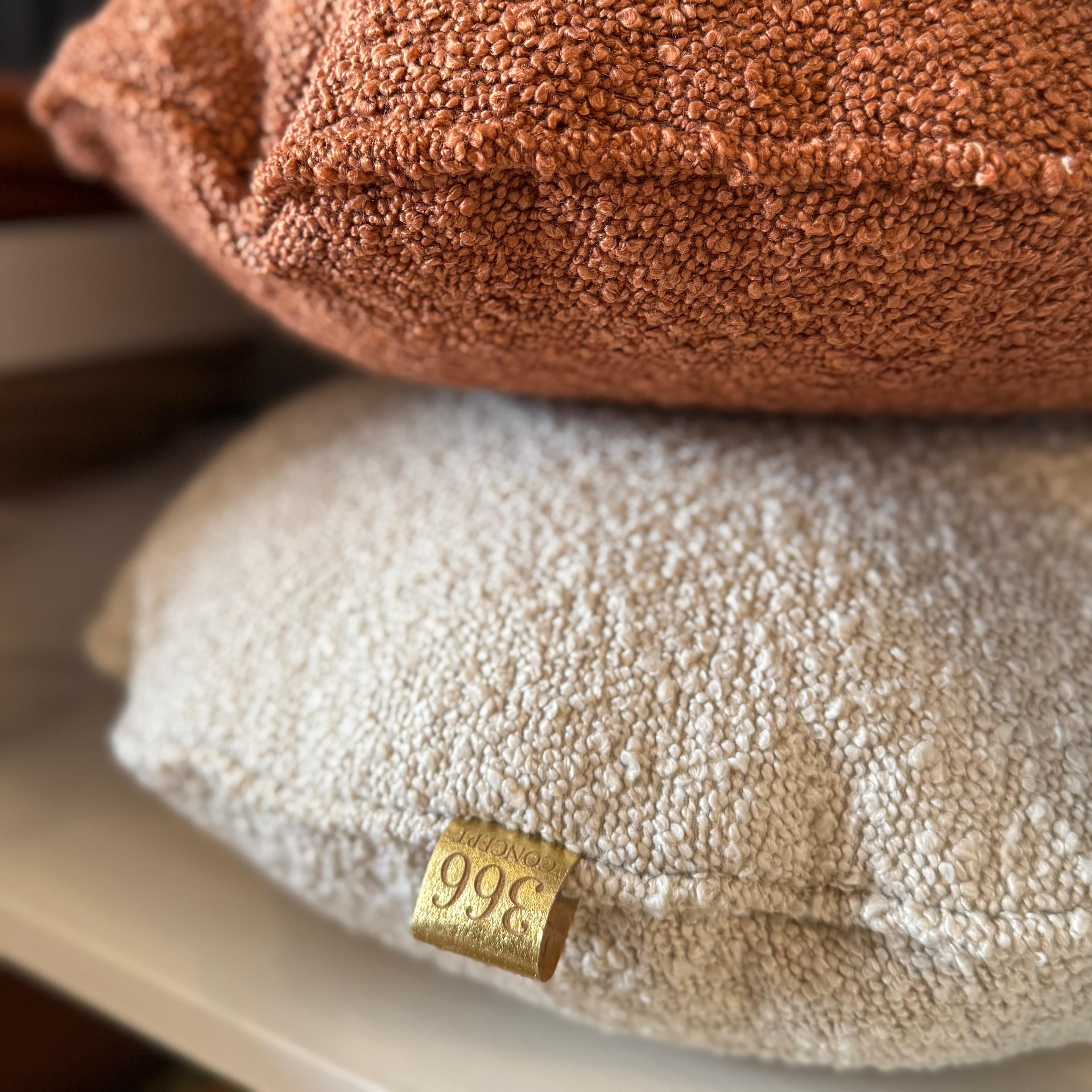 366 Concept, Coussin rond Ø 45 cm - Boucle Crème (S)