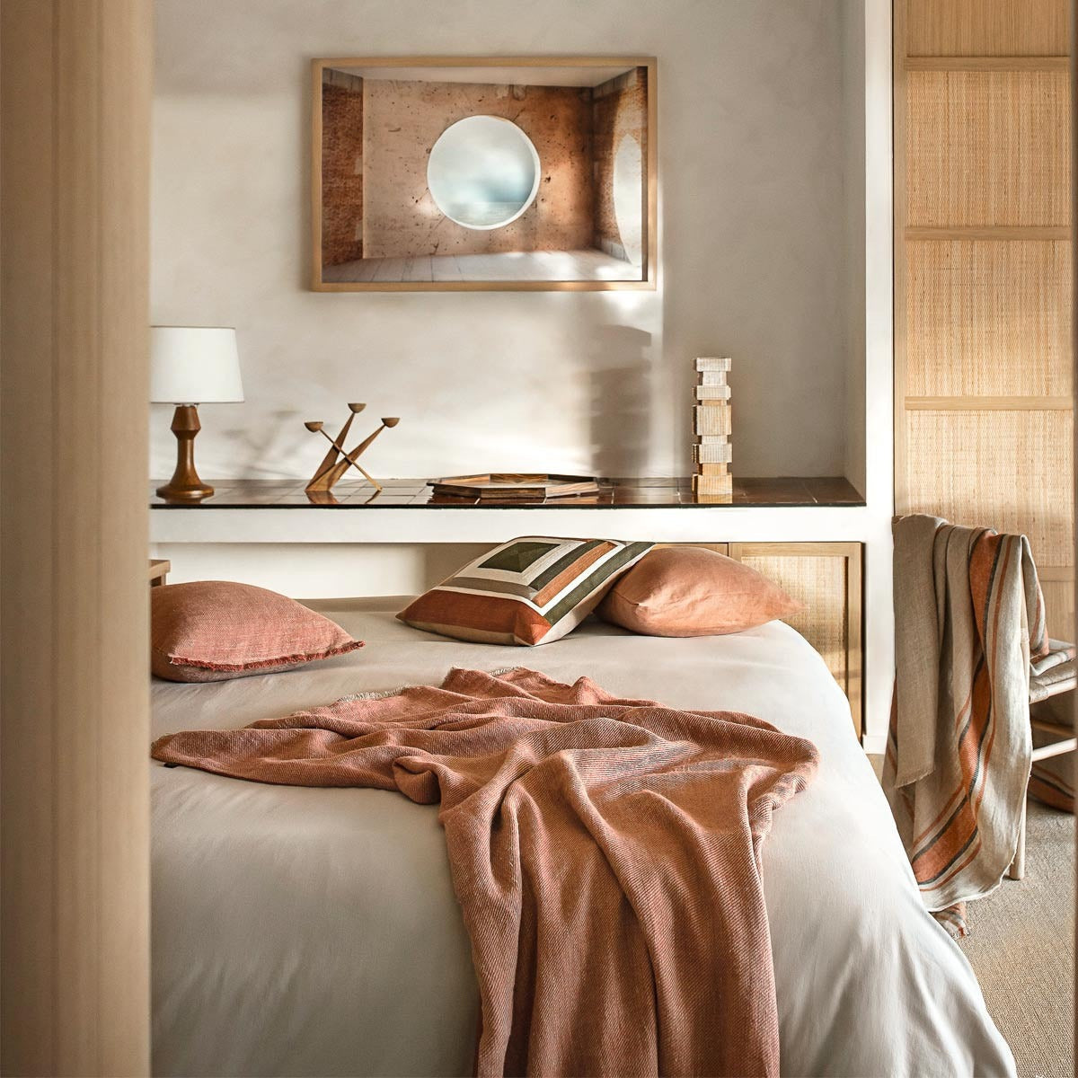 Haomy, Housse de coussin - Cuba Brick - Rectangle 40x60 cm