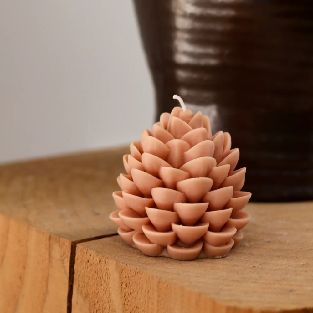 La Casa des Bougies, Bougies Pomme de pin - Beige