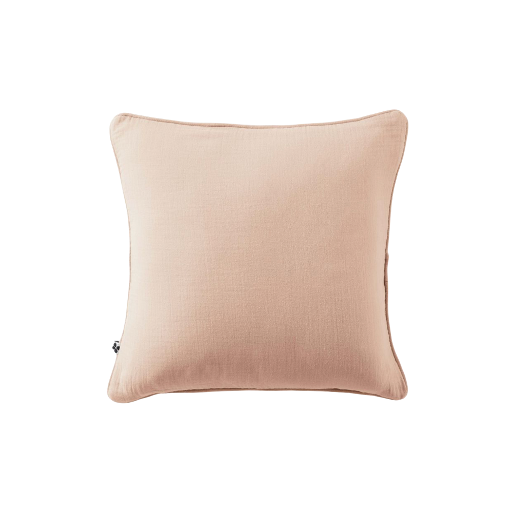 L'Effet Papillon, Housse de coussin - Gaïa Guimauve - Carré 45 x 45 cm