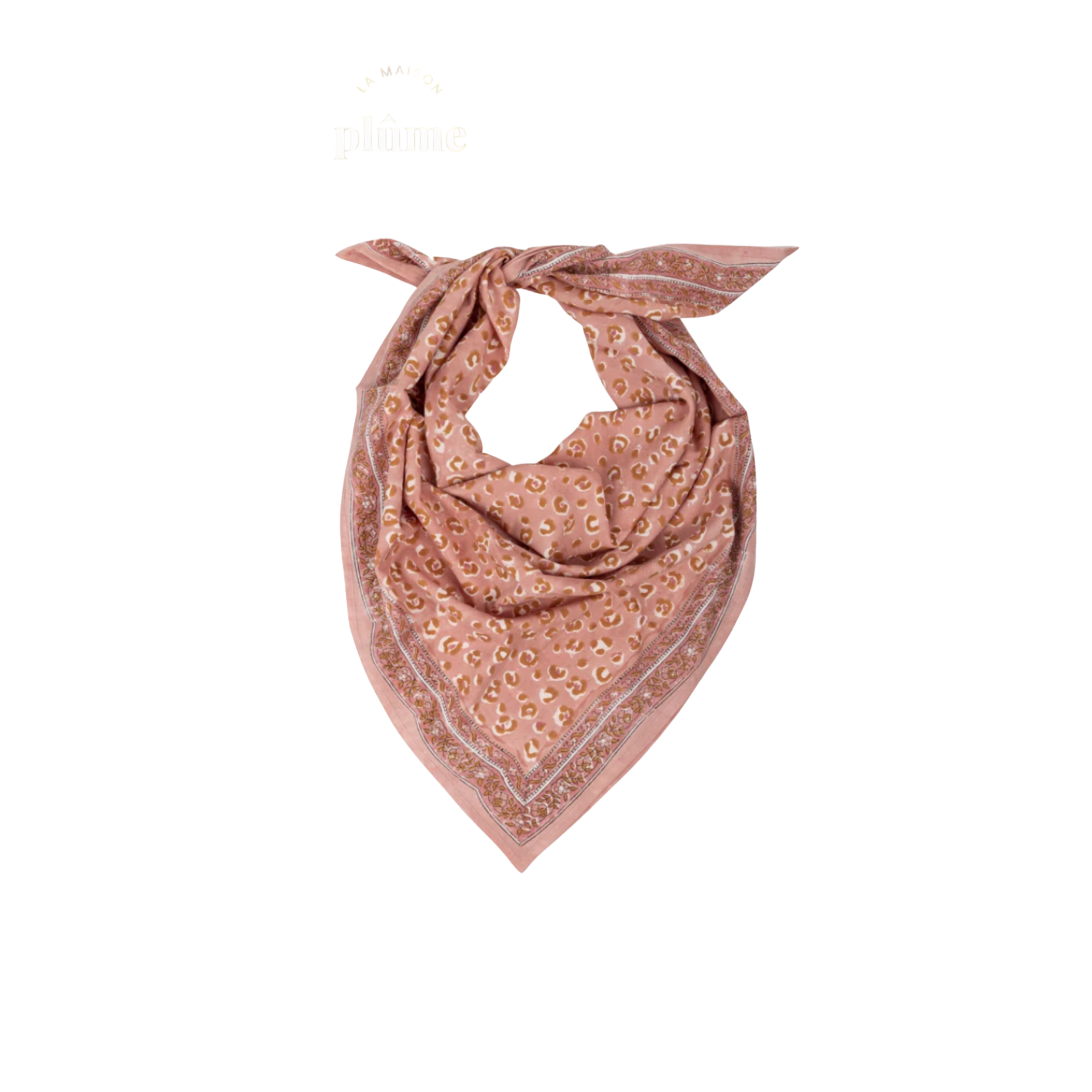 Bindi Atelier, Grand Foulard Indien - Bengal Blush