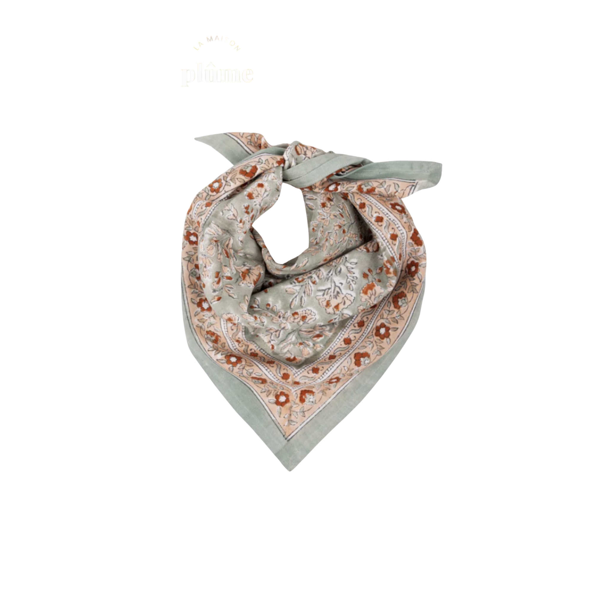 Bindi Atelier, Petit Foulard Indien - Sarika Matcha