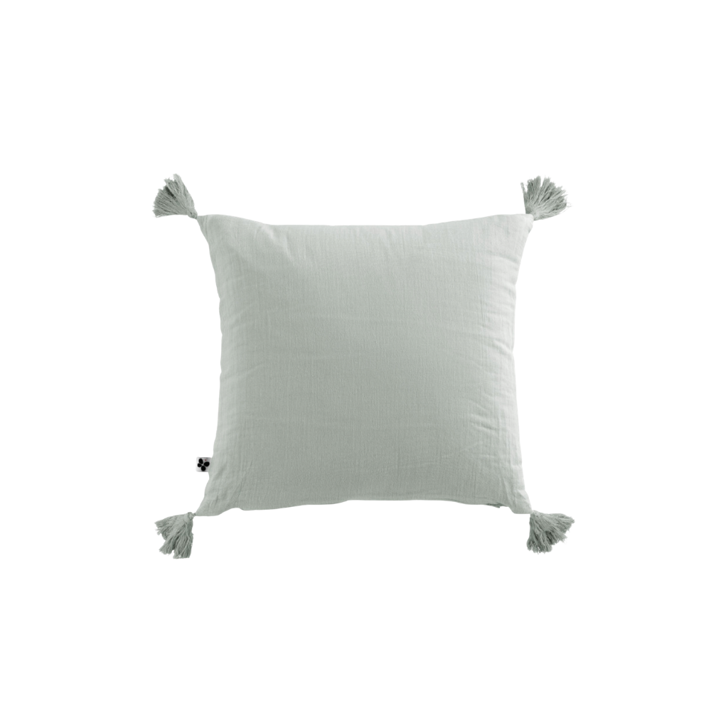 L'Effet Papillon, Housse de coussin - Gaïa Eucalyptus - Carré 40 x 40 cm