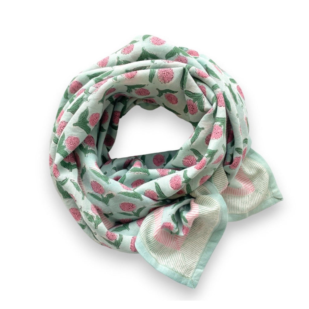 Grand Foulard Apaches Collection - Bengale Lotus Mint