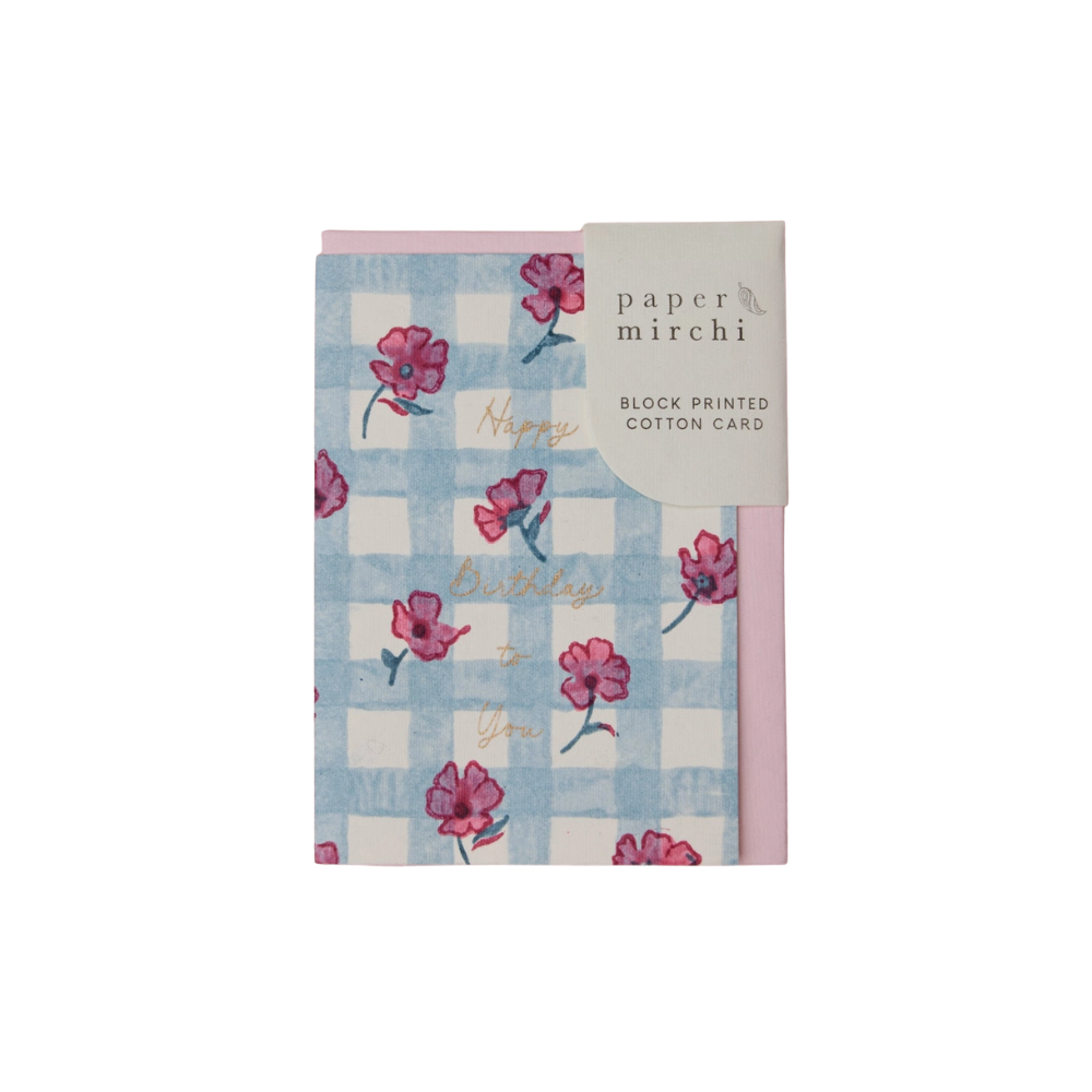 Paper Mirchi, Carte - Vichy Rose Sorbet
