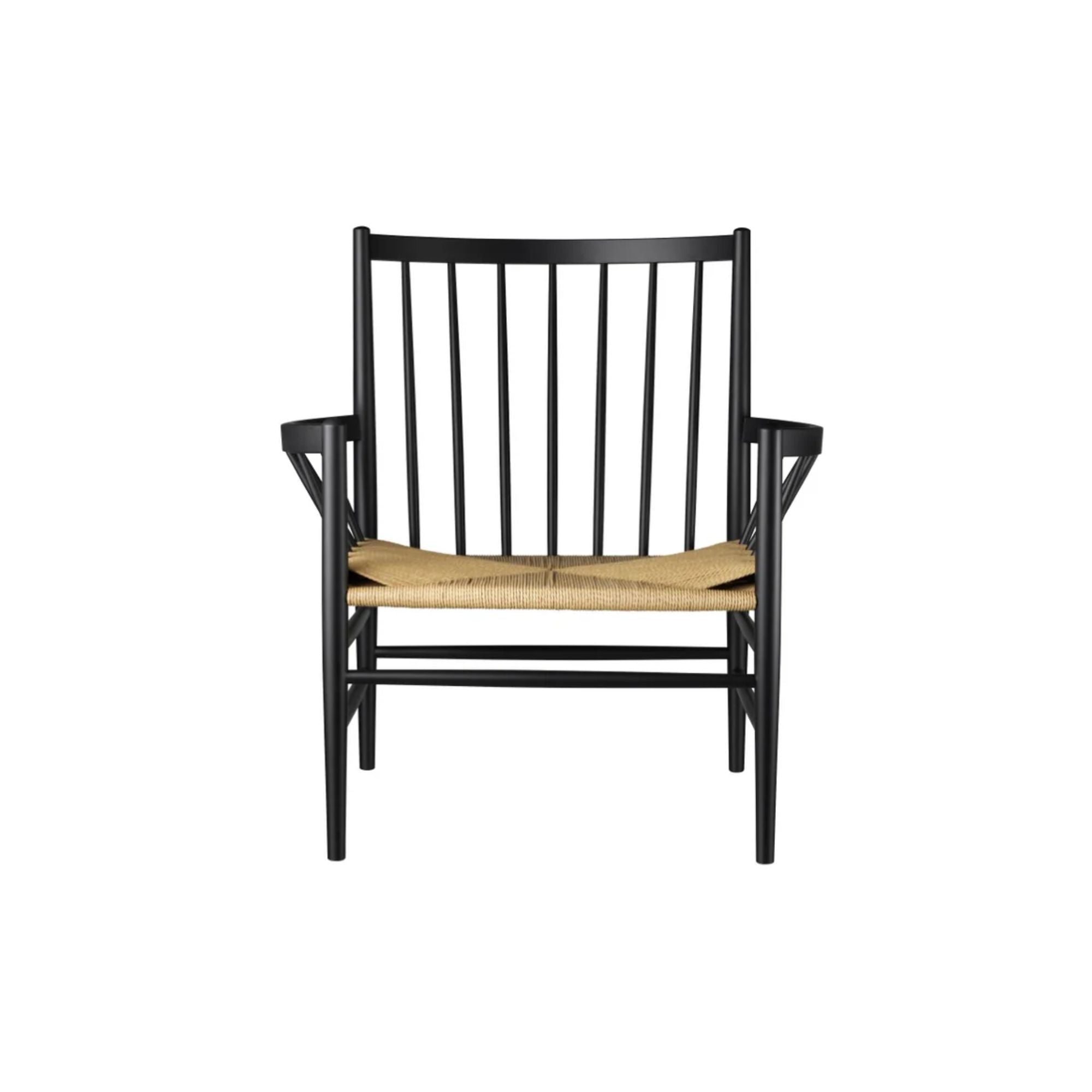 FDB Mobler, Chaise lounge en chene et tissage - J82