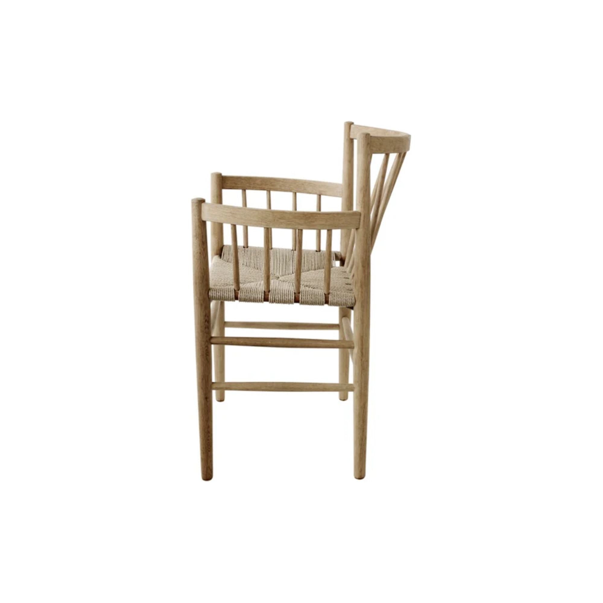 FDB Møbler, Chaise en bois et tissage - J81