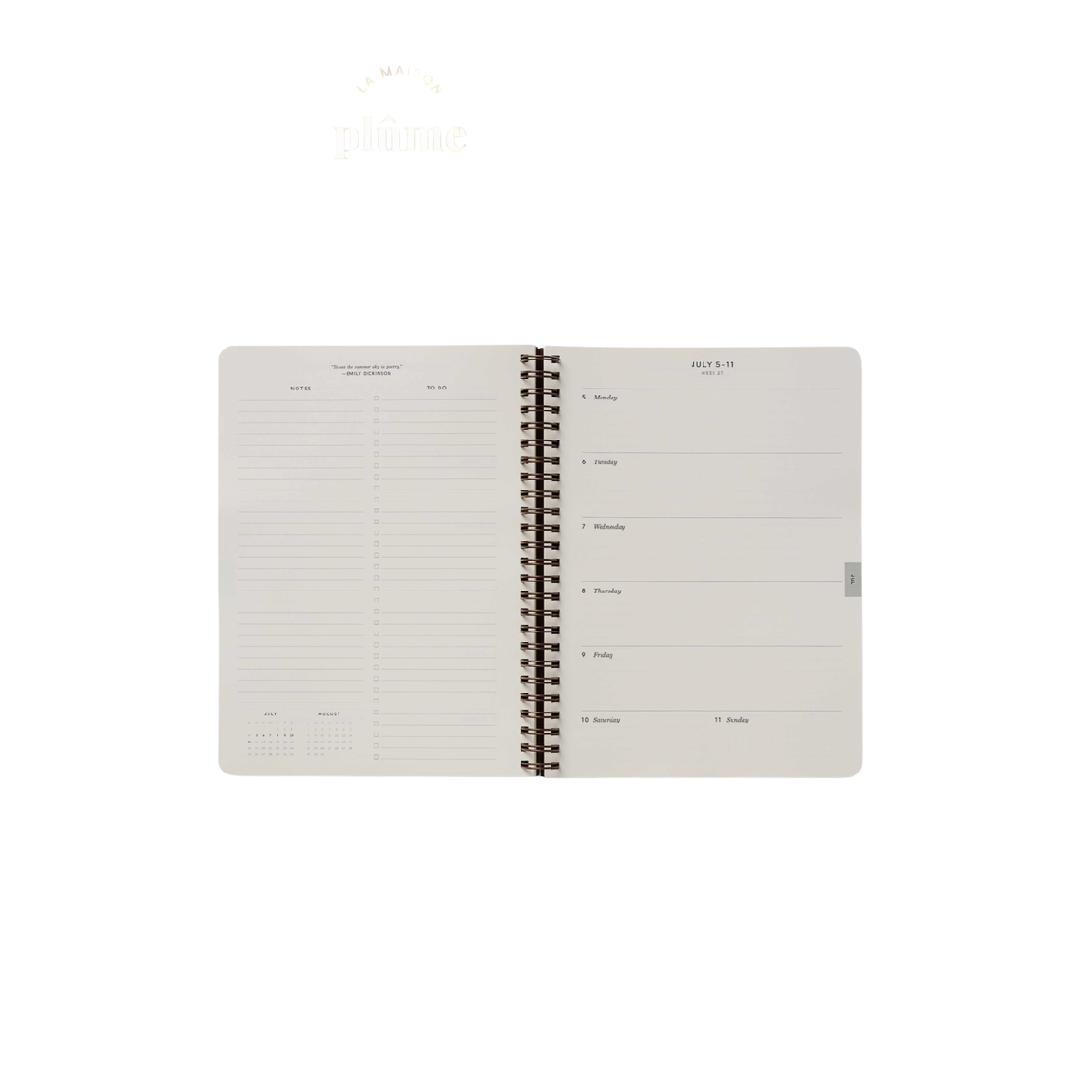 Rifle Paper Co, Agenda à spirale 2027 - Sage Hydrangea