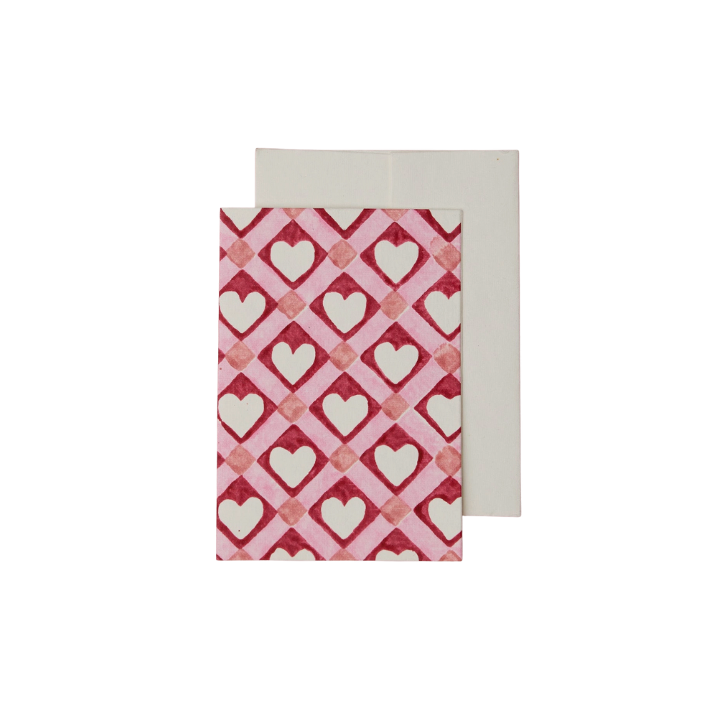 Paper Mirchi, Carte - Cœur à carreaux rouges