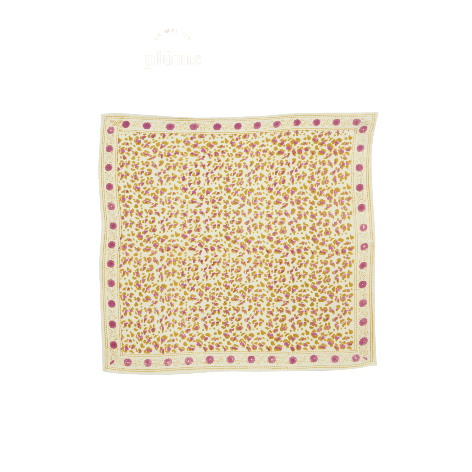 Bonheur du jour, Petit Foulard - Léopard Écru