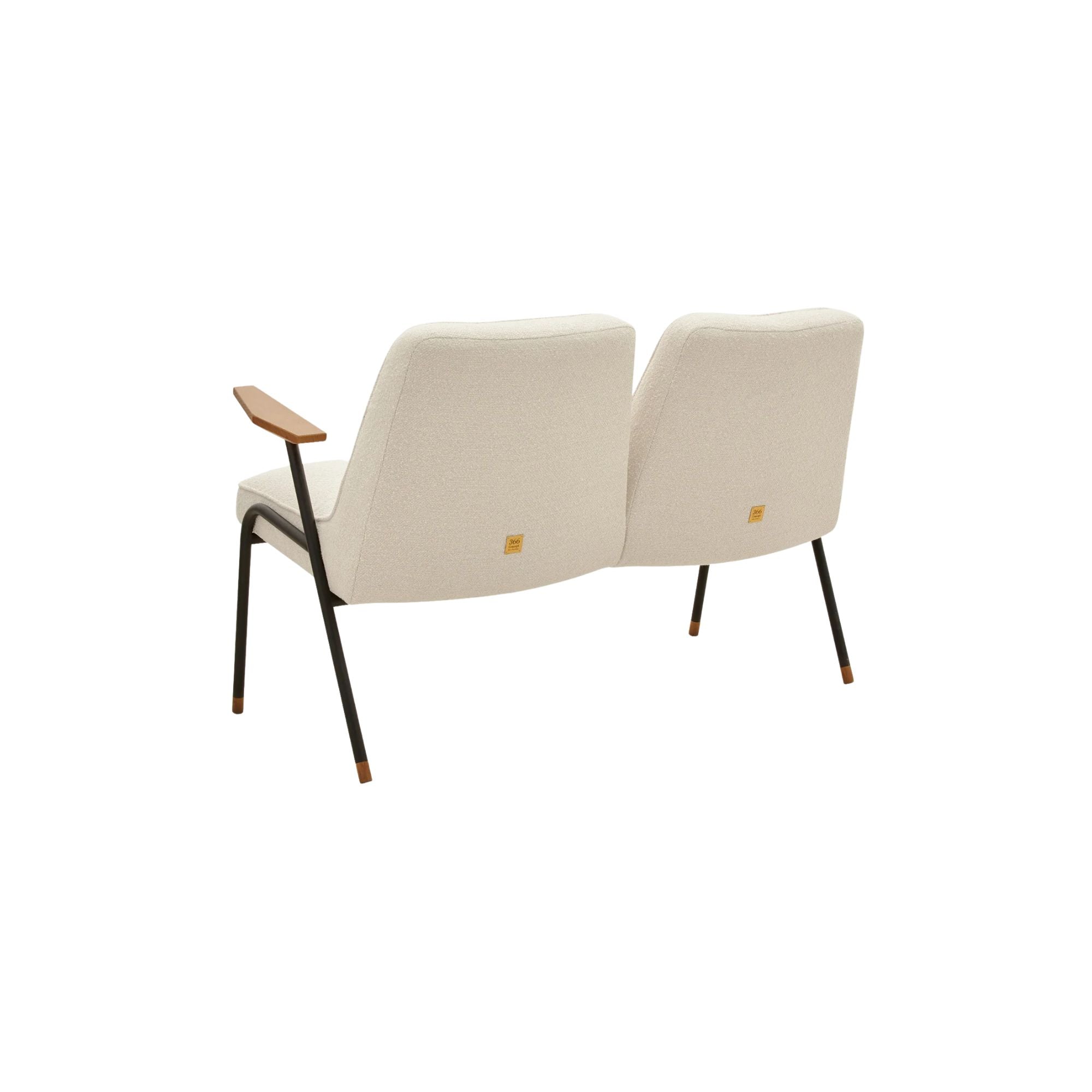 366 Concept, Canapé 2 places 366 Métal - Tissu Boucle