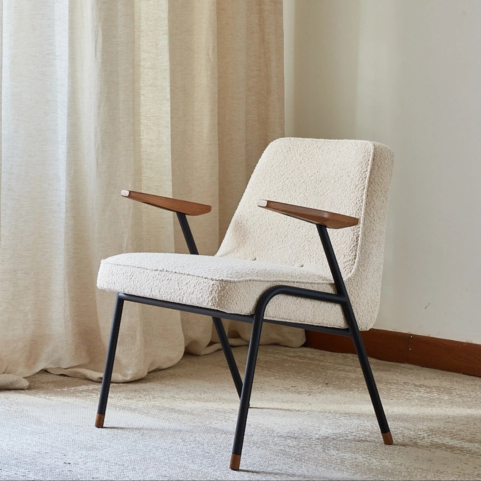 366 Concept, Fauteuil 366 Métal - Tissu Boucle