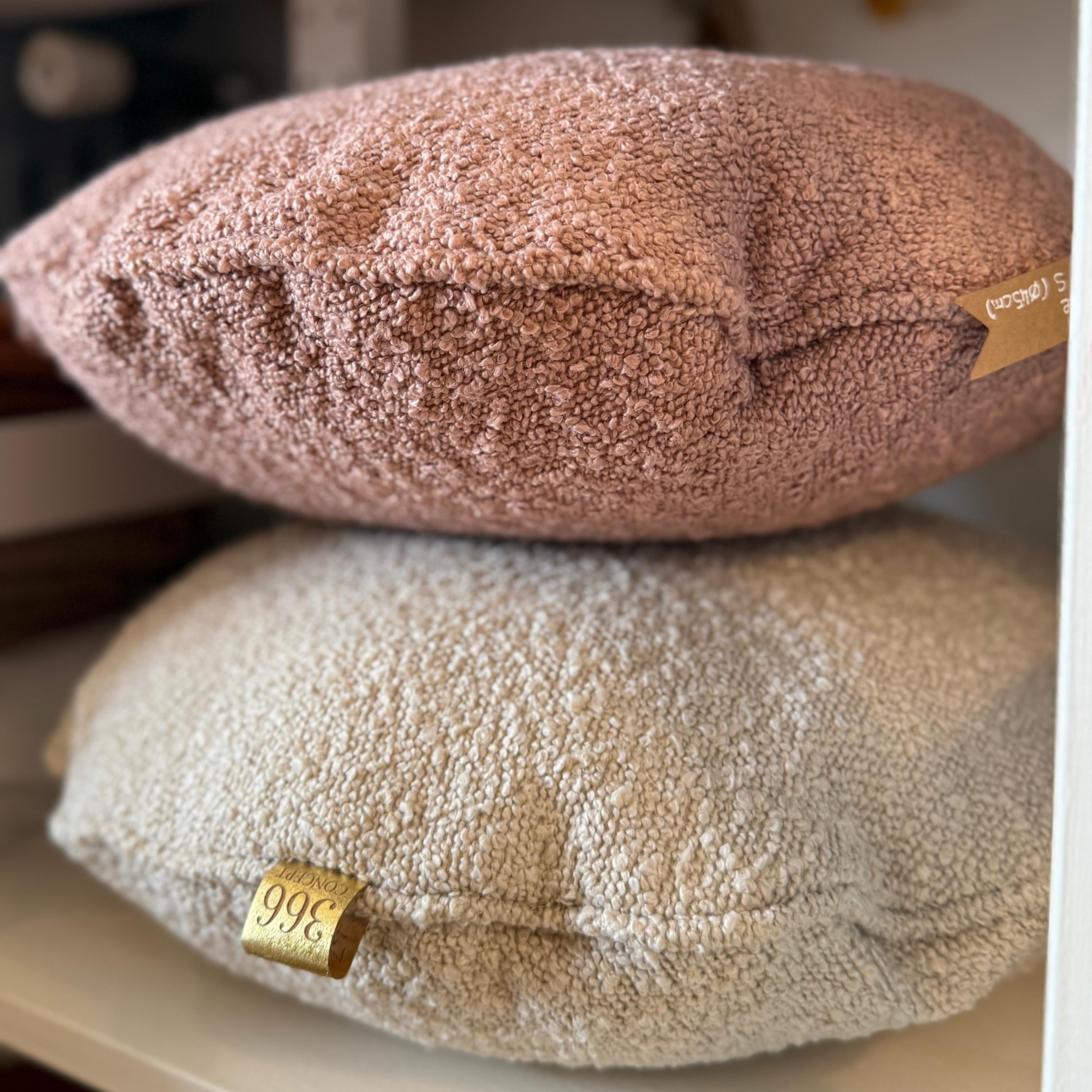 366 Concept, Coussin rond Ø 31 cm - Boucle Crème XS