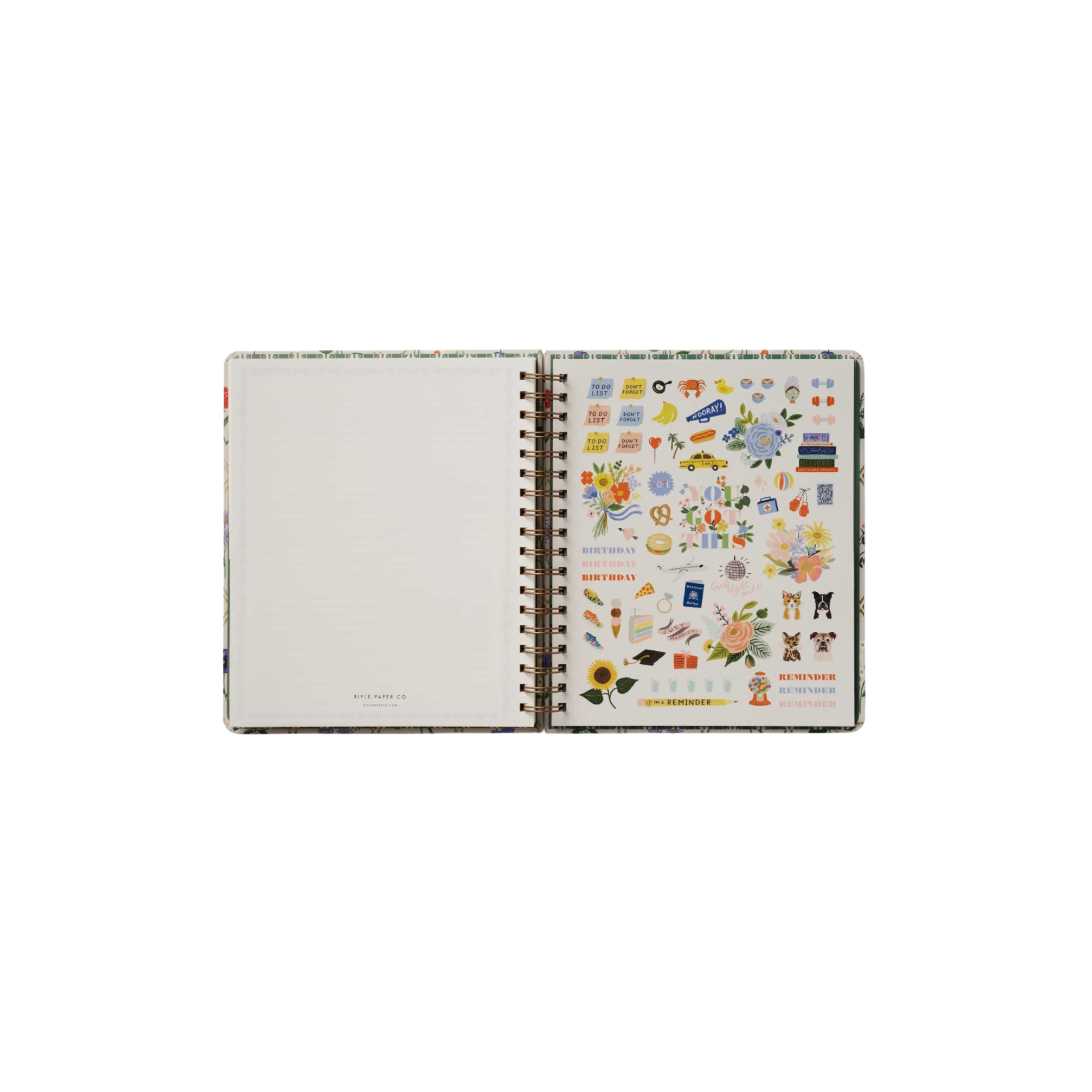 Rifle Paper Co, Agenda à spirale 2027 - Garden Study