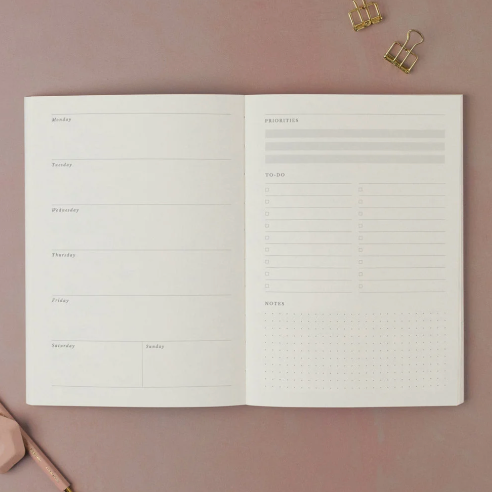 Sister Paper Co, Cahier Weekly Planner - Vagues