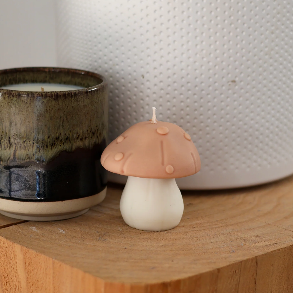 La Casa des Bougies, Bougies champignons bombé - Beige
