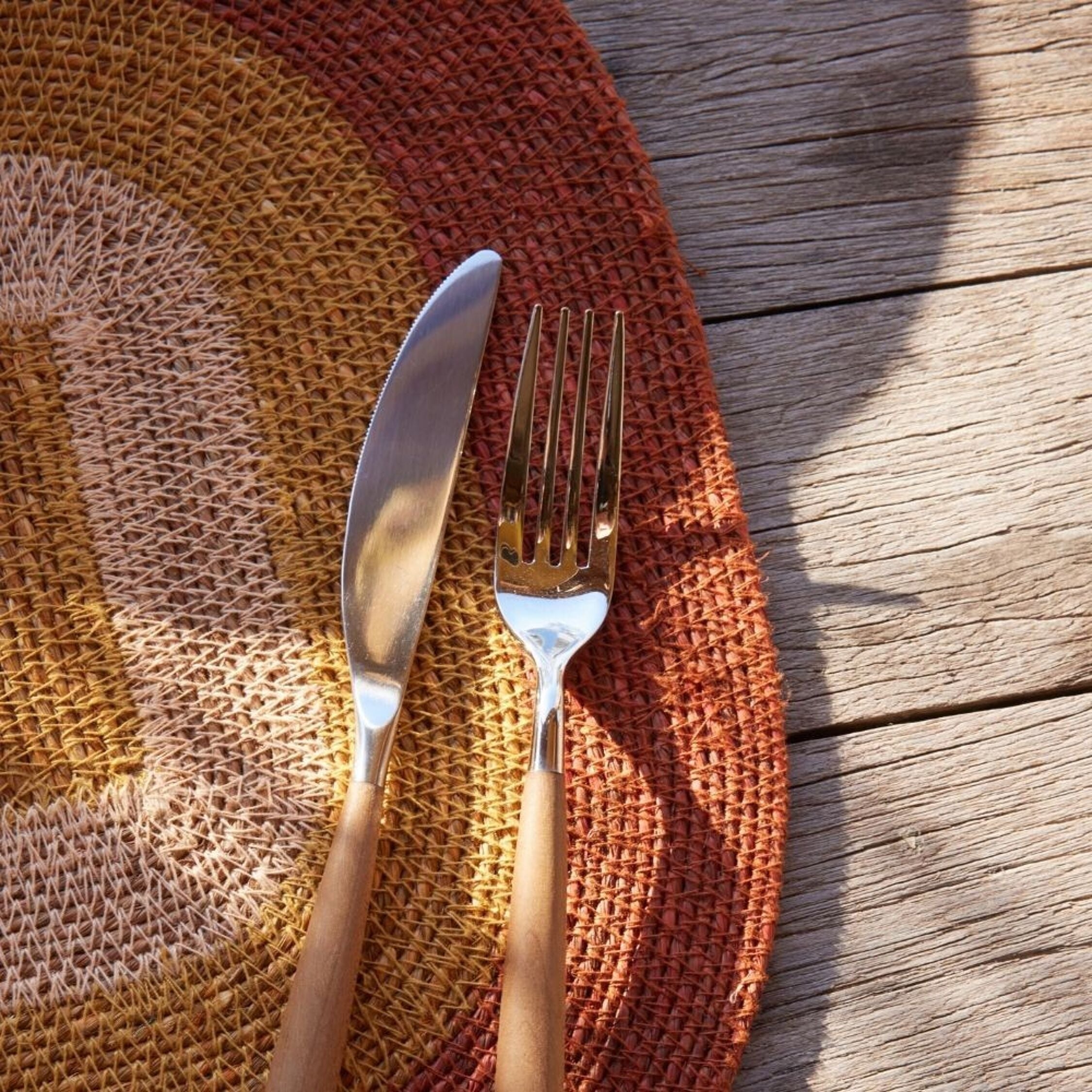 Bonheur du jour, Set de table en Raphia - Mada Ecureuil Nude