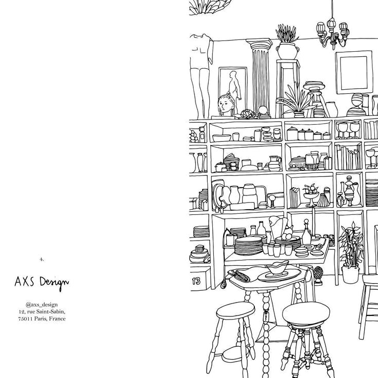 Zoé de Las Cases, Cahier de coloriage Intérieurs