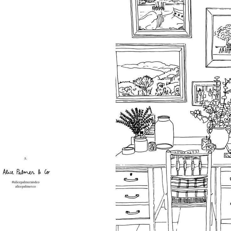 Zoé de Las Cases, Cahier de coloriage Intérieurs