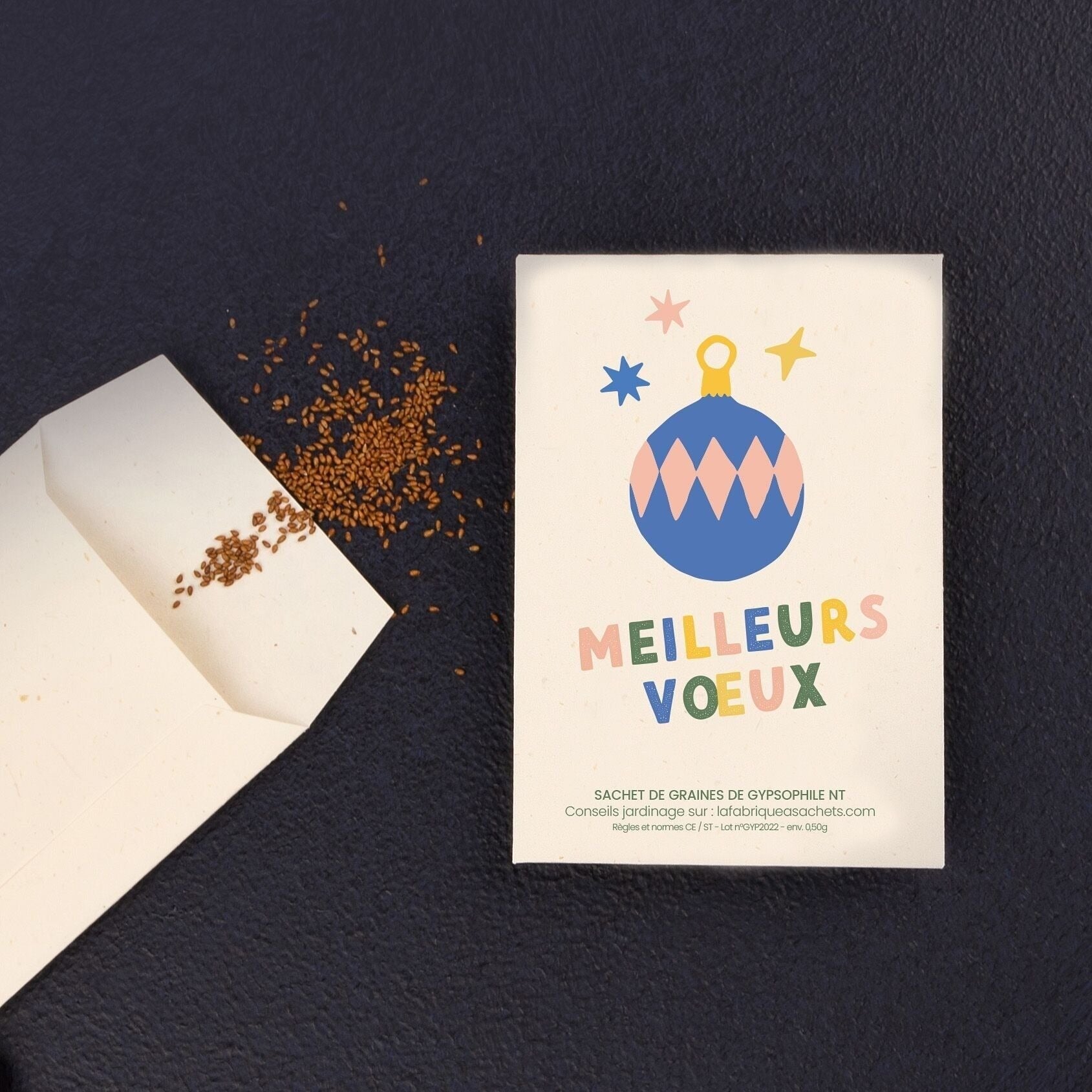 La Fabrique à Sachets, Sachet de graines de Gypsophile - Meilleurs voeux
