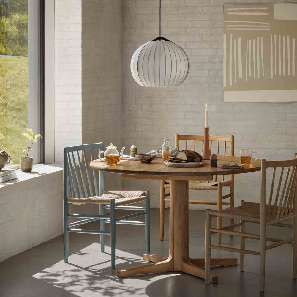 FDB Mobler, Chaise en bois de hetre et tissage naturel - J80