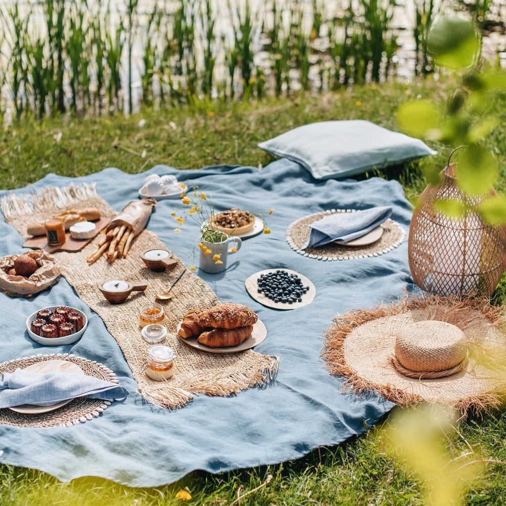 Magic Linen, Nappe en lin 150x250 - Gray Blue