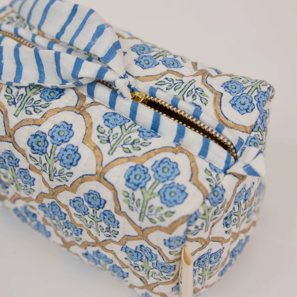 Paper Mirchi, Trousse de toilette - Treillis Indigo