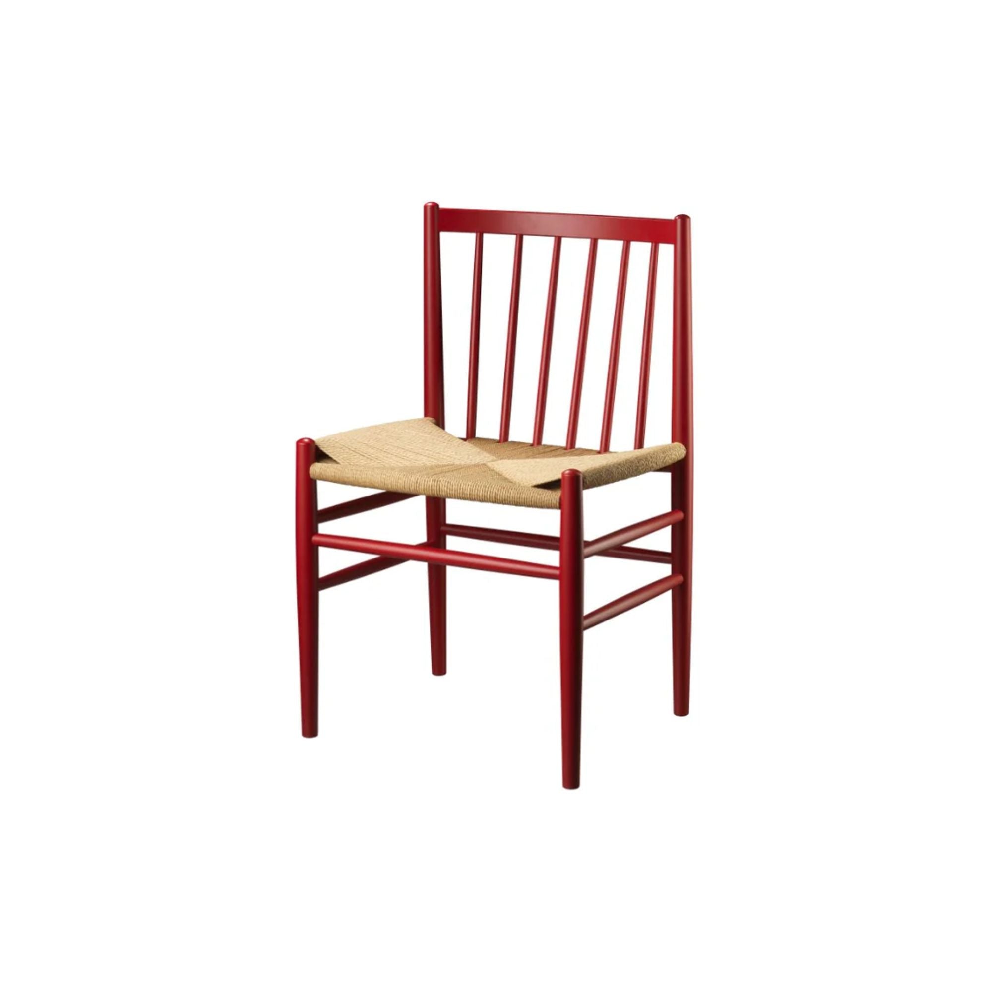 FDB Mobler, Chaise en bois et tissage naturel - J80