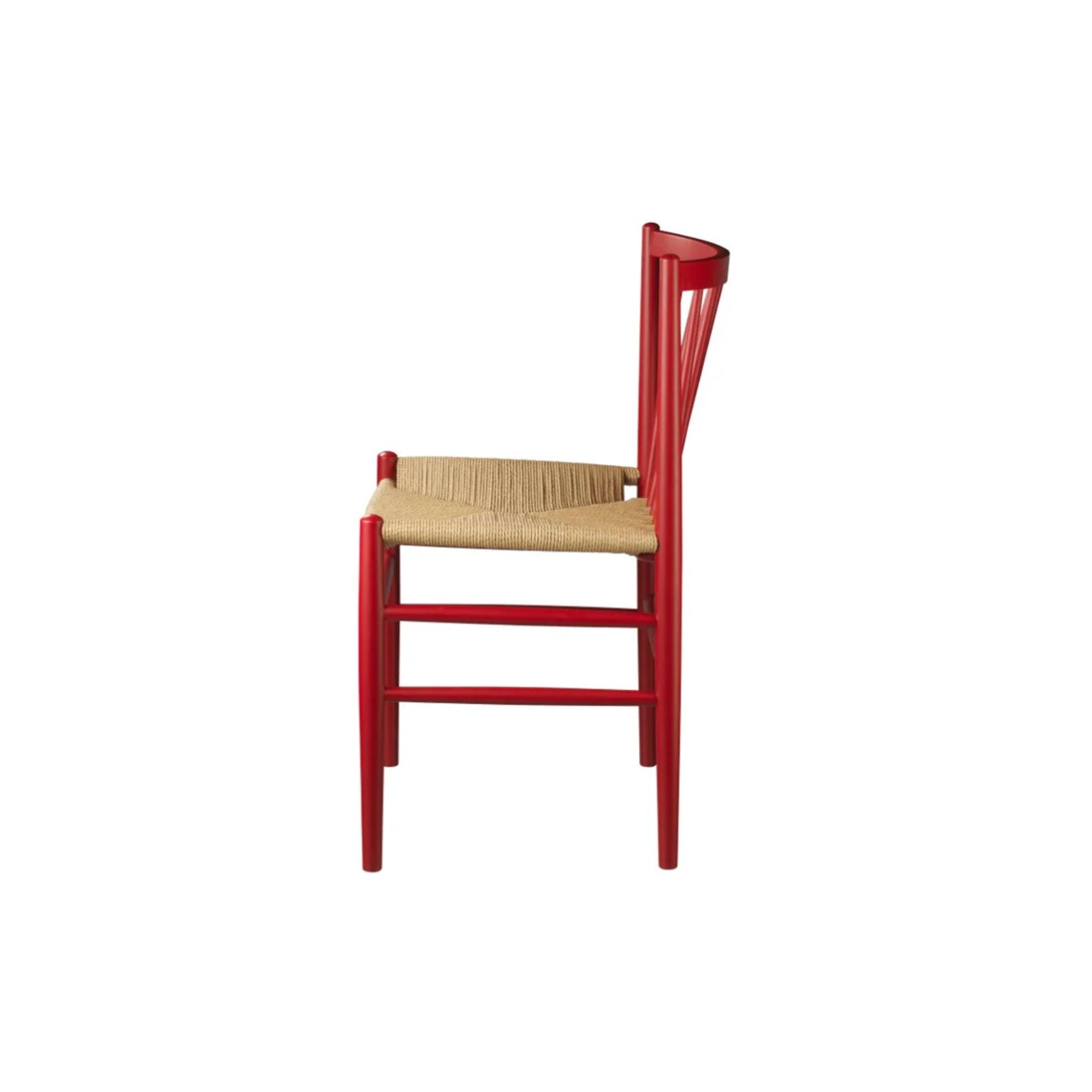 FDB Mobler, Chaise en bois et tissage naturel - J80