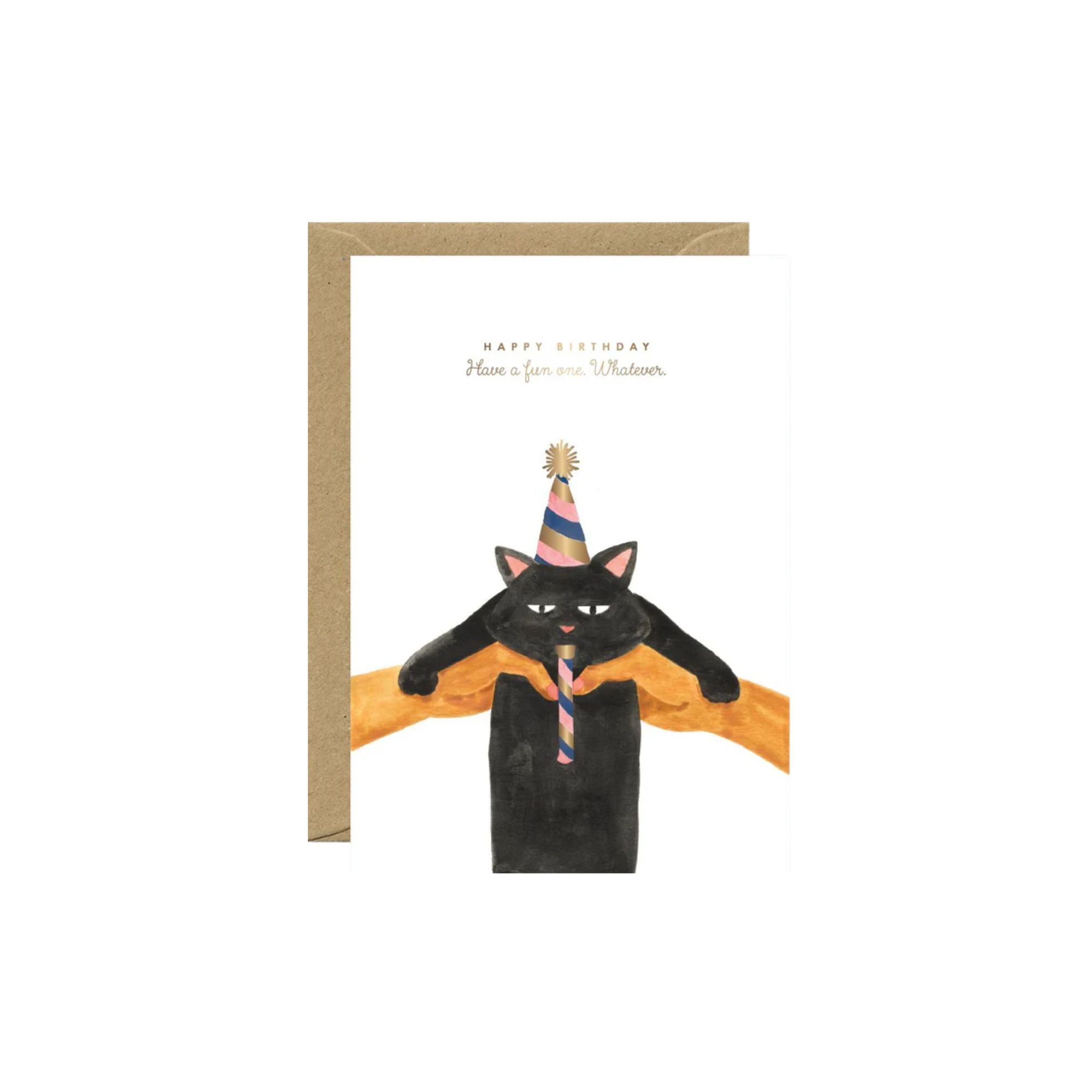 All The Ways To Say, Carte - Gold Whatever Cat bday