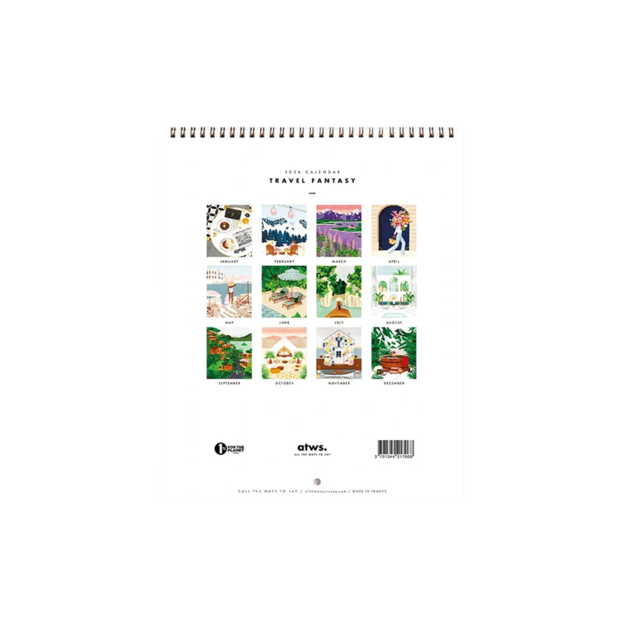 All the Ways to Say , Calendrier 2026 - Travel clichés