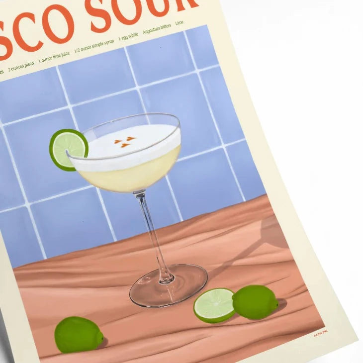 Affiche PSTR studio - Elin PK, Pisco Sour