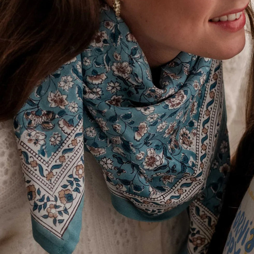 Bindi Atelier, Grand Foulard Indien - Edel Nuage