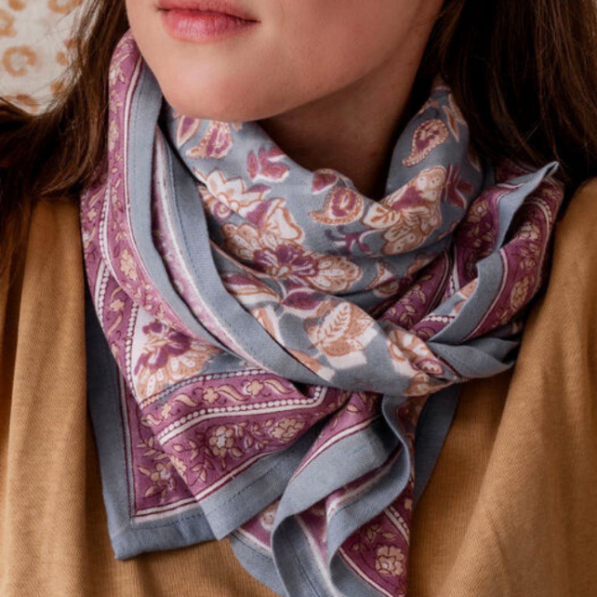 Bindi Atelier, Grand Foulard Indien - Matira Azul