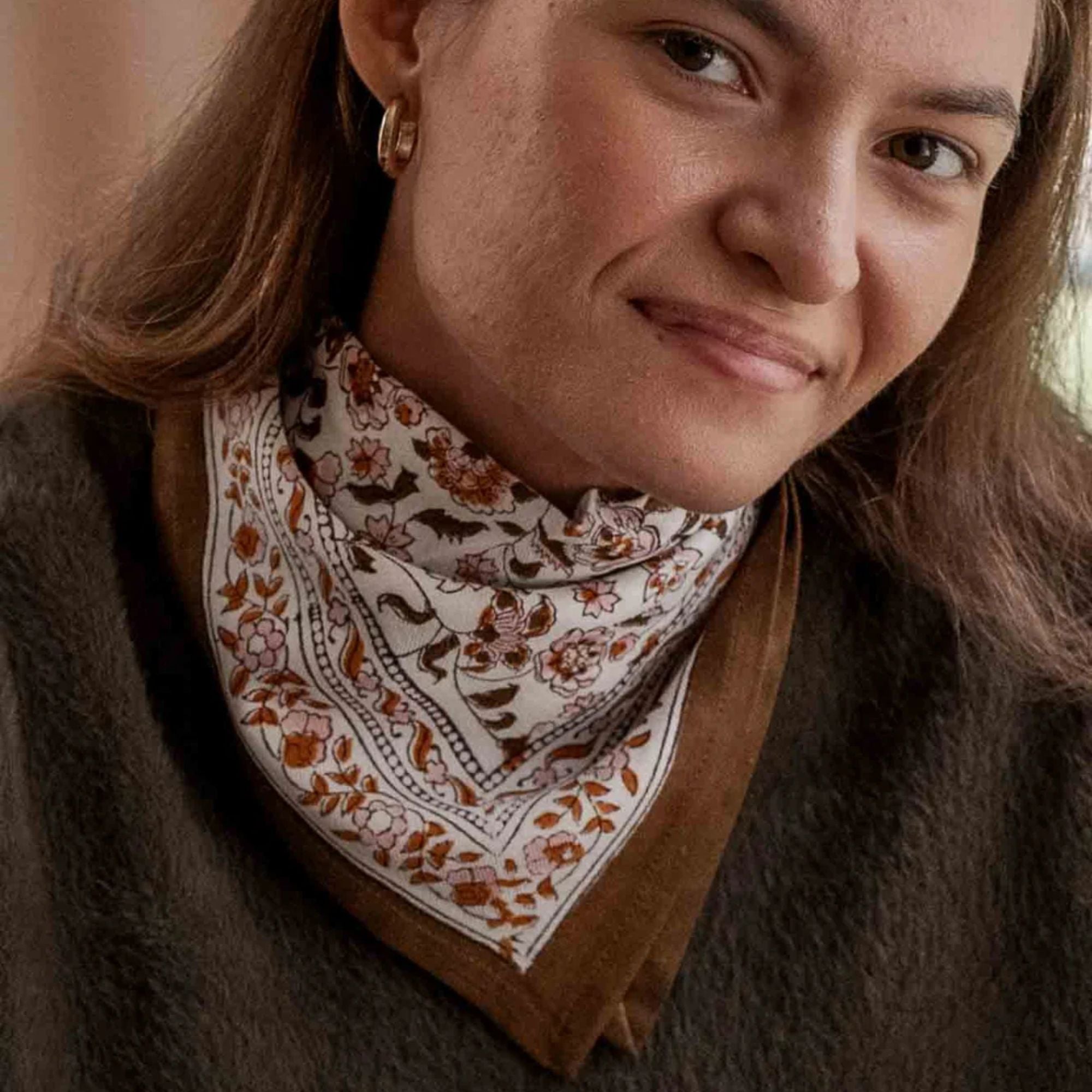 Bindi Atelier, Petit Foulard Indien - Edel Ambre