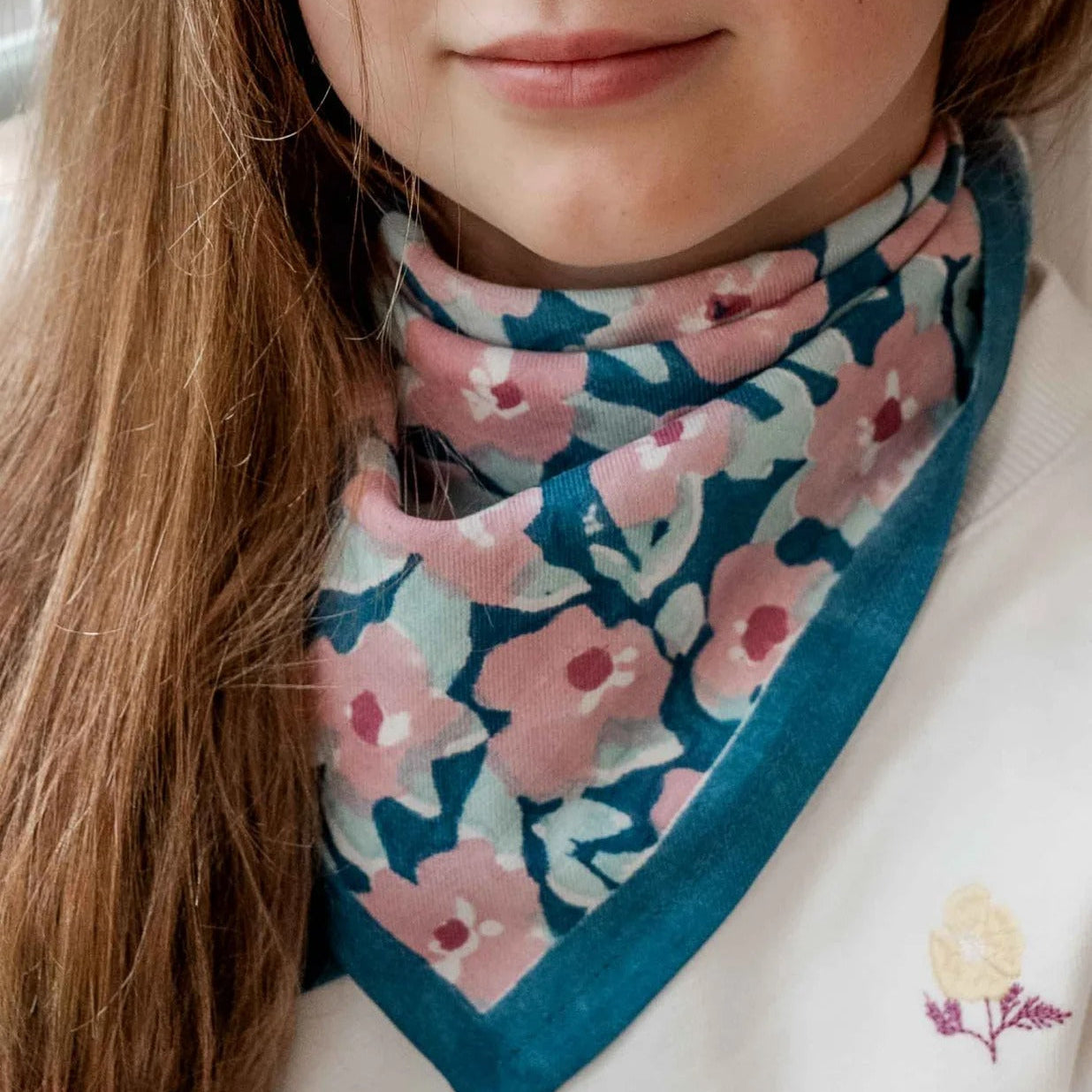 Bindi Atelier, Petit Foulard Indien - Posy Opale