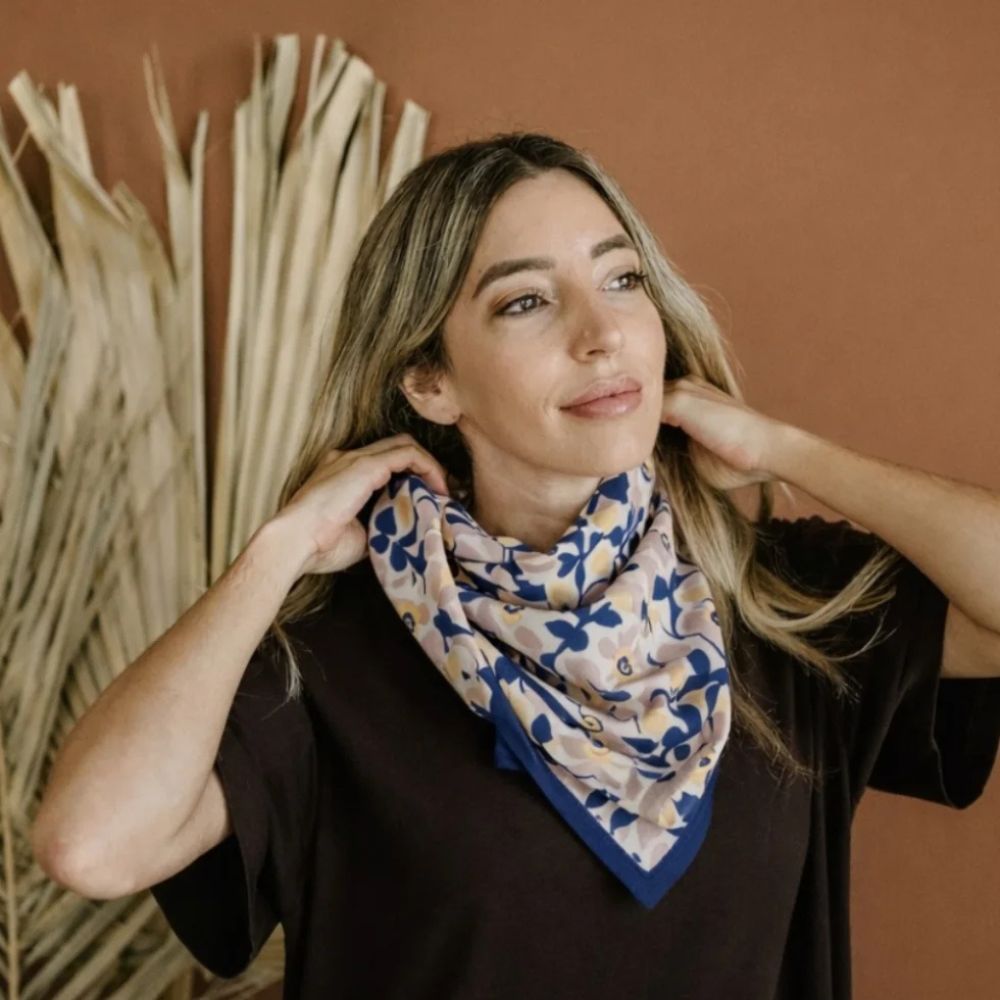 Bindi Atelier, Grand Foulard Indien - Amelia Blue