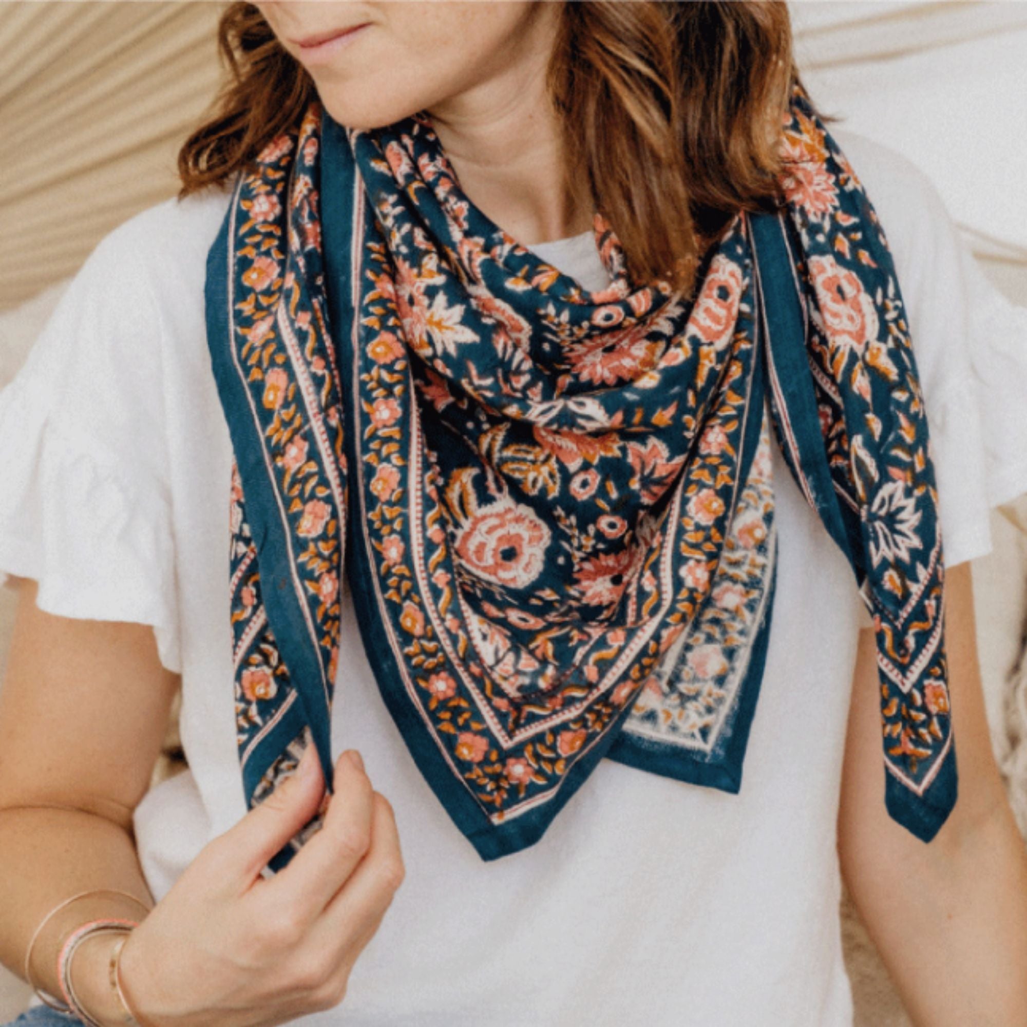 Bindi Atelier, Grand Foulard Indien - Goa Lagon