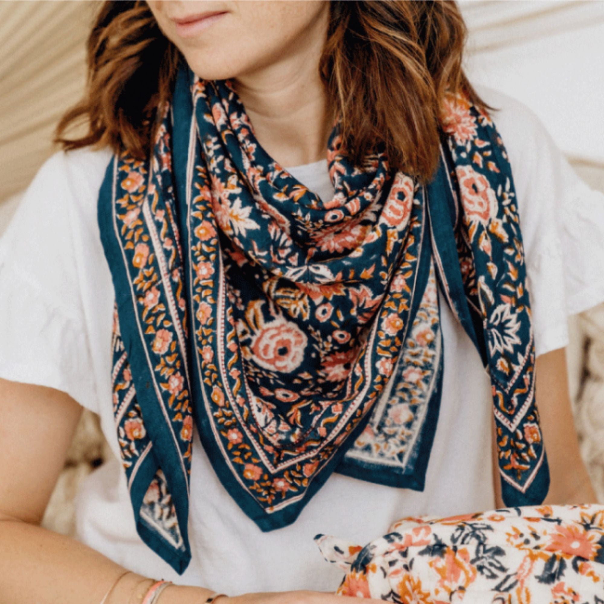 Bindi Atelier, Grand Foulard Indien - Goa Lagon