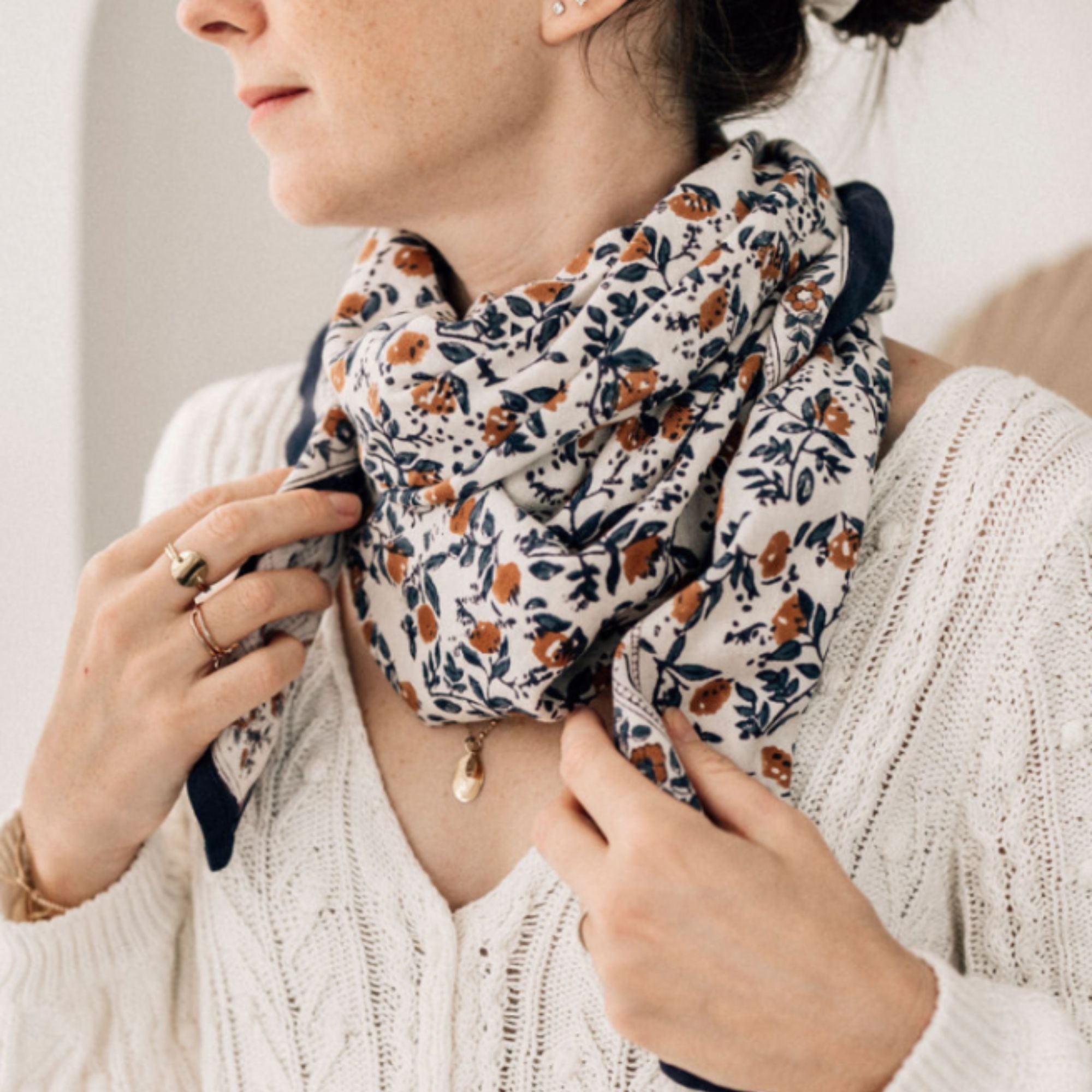 Bindi Atelier, Grand Foulard Indien - Mayli Orage