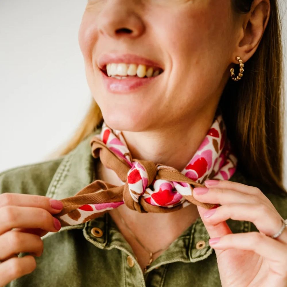 Bindi Atelier, Petit Foulard Indien - Amelia Pink