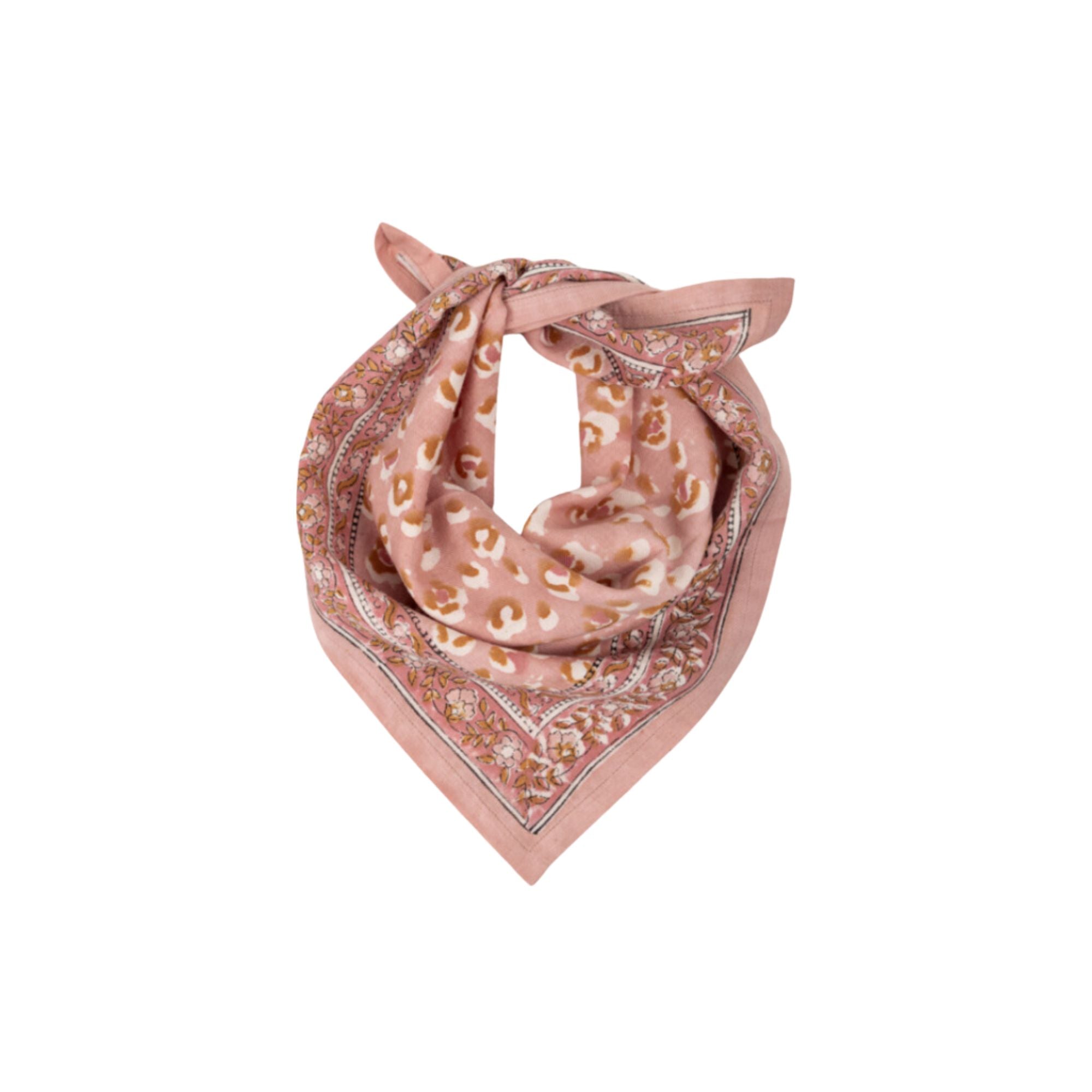 Bindi Atelier, Petit Foulard Indien - Bengal Blush