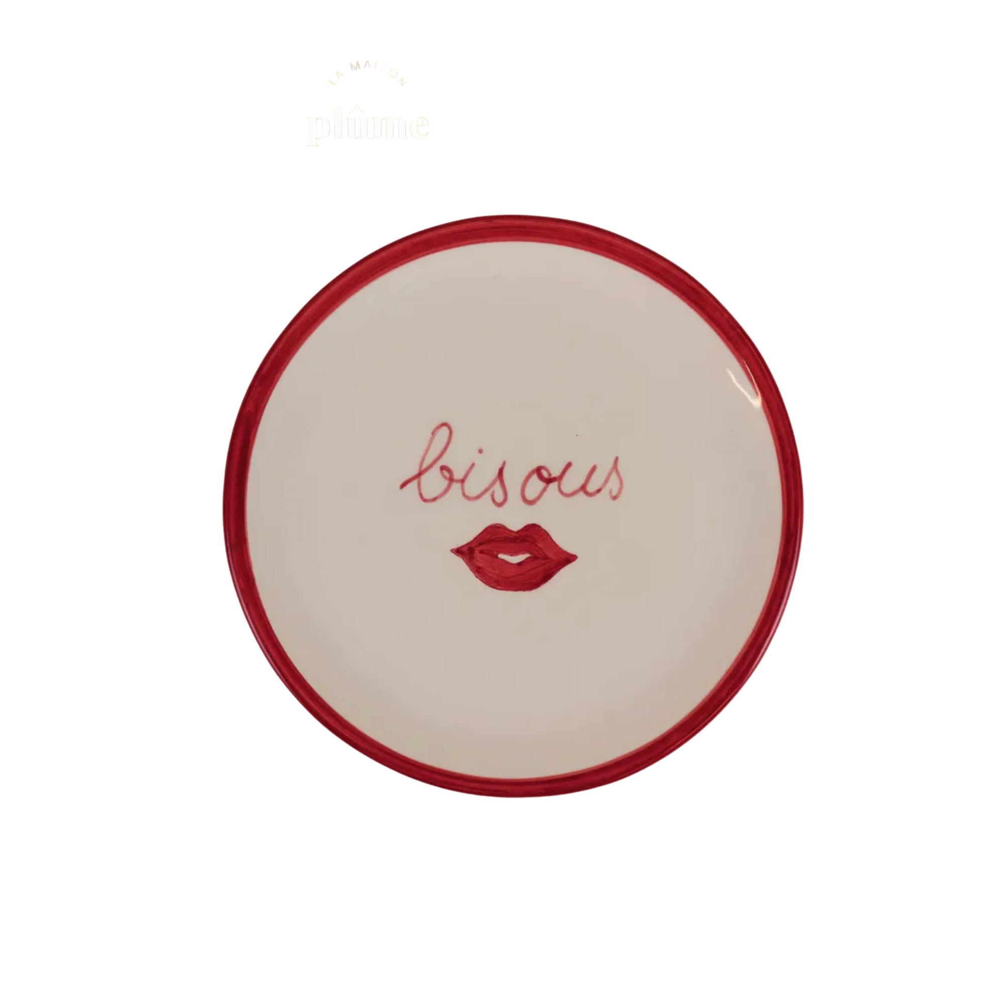 Atelier Pistache, Assiette en céramique - Bisous