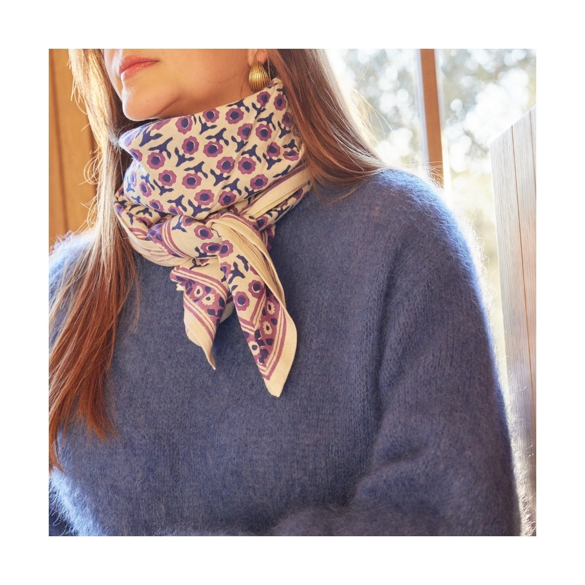 Bonheur du jour, Grand Foulard Indien - Isha Cassis